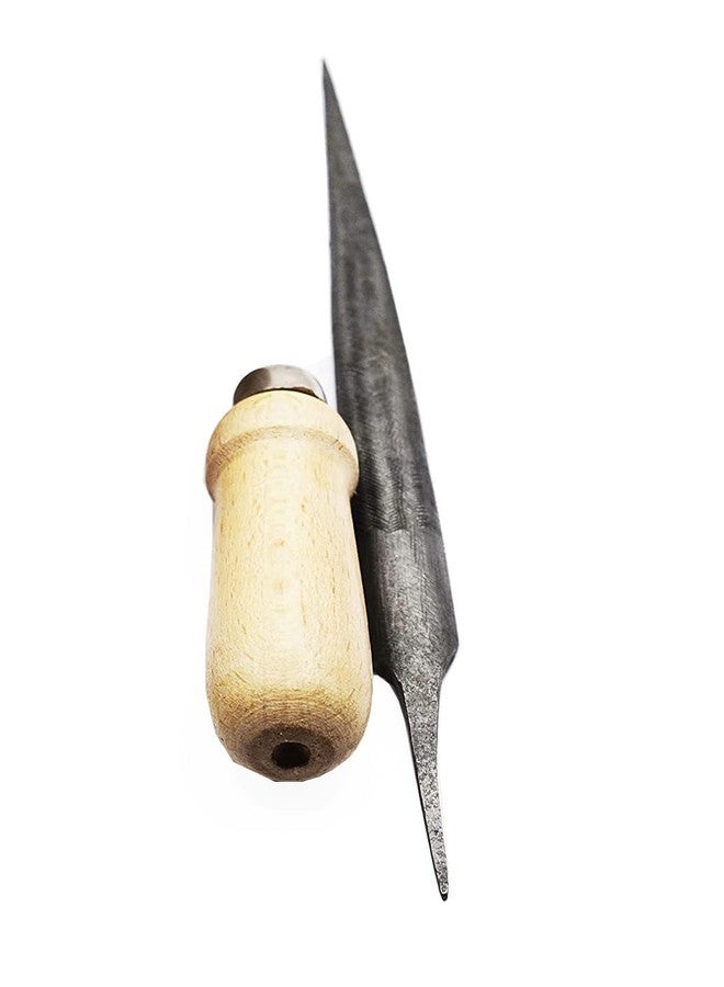 SWISSO مبرد خشبي نصف دائري من سويسو مقاس 8 بوصات بمقبض خشبي، عبوة من قطعة واحدة - Image 1